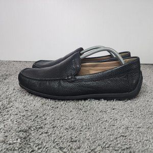 Ecco Shoes Men's Size 10-10.5 Black Leather Casual Slip On Loafers‎